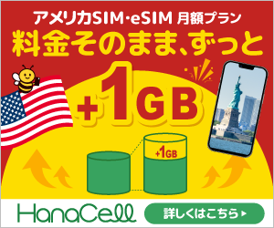 アメリカSIM・eSIM 月額プラン 料金そのままずっと1GB増量